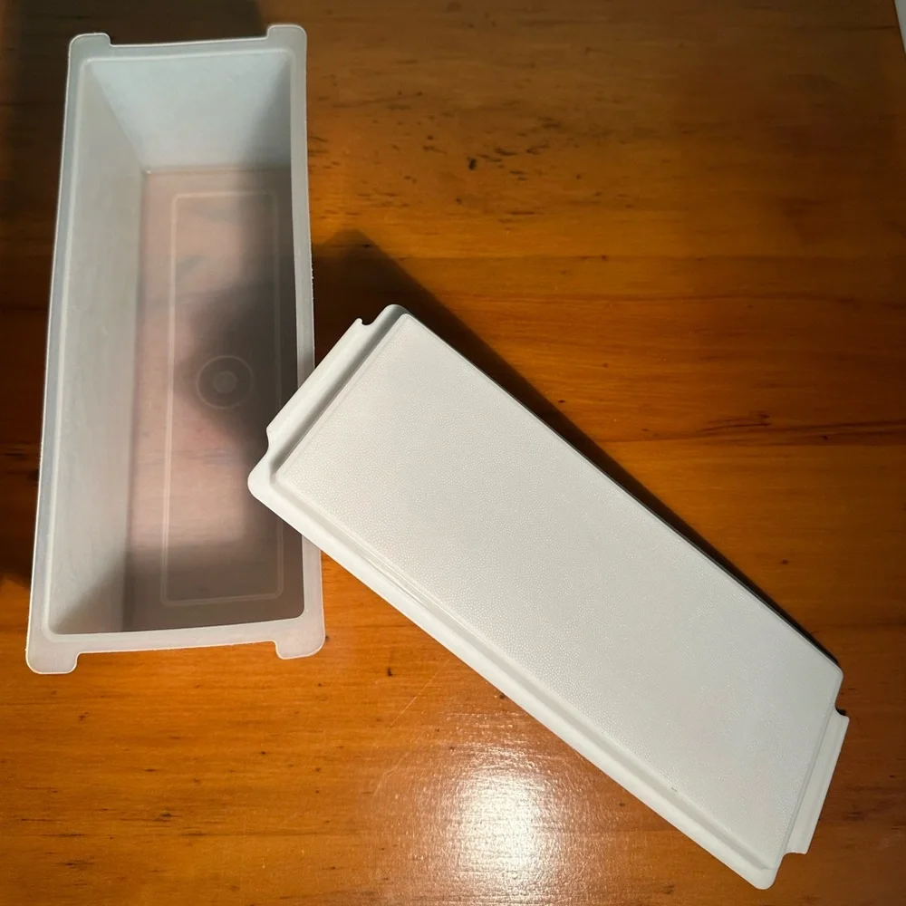 1960s Vintage Tupperware Fridge/Storage Container Original Classic White Clear